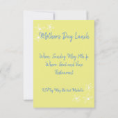 Invitation de la fête des mères (Dos)