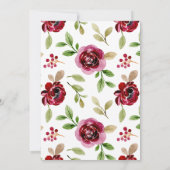 Invitation de la fête des mères (Dos)