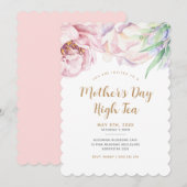 Invitation de la Fête des Mères Florale (Devant / Derrière)