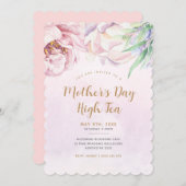 Invitation de la Fête des Mères Florale (Devant / Derrière)