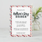 Invitation de la Fête des Mères Rouge Rose (Debout devant)