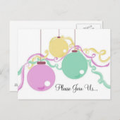 Invitation de la fête des ornements de vacances (Devant / Derrière)