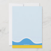 Invitation de la fête des parapluies de plage (Dos)