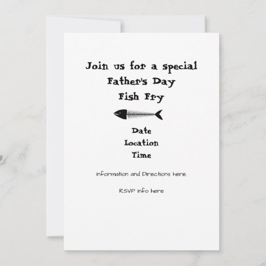 Invitation de la fête des pères (Dos)