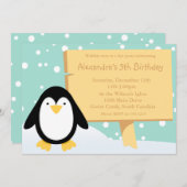 Invitation de la fête des pingouins (Devant / Derrière)