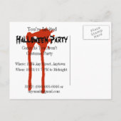 Invitation De La Fête Des Signes D'Halloween Avec  (Dos)