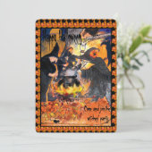 Invitation de la fête des sorcières d'Halloween (Debout devant)