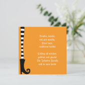 Invitation de la fête des sorcières d'Halloween (Debout devant)