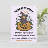 Invitation de la fête des sorcières d'Halloween (Debout devant)
