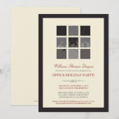 Invitation de la Fête des Vacances d'Office Modern (Devant / Derrière)