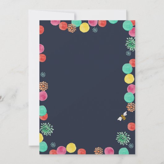 Invitation de la fête d'été (Dos)