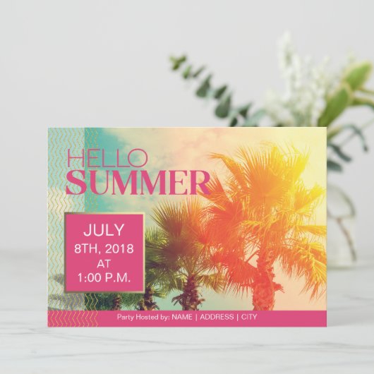 Invitation de la fête d'été (Debout devant)