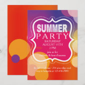 Invitation de la fête d'été (Devant / Derrière)