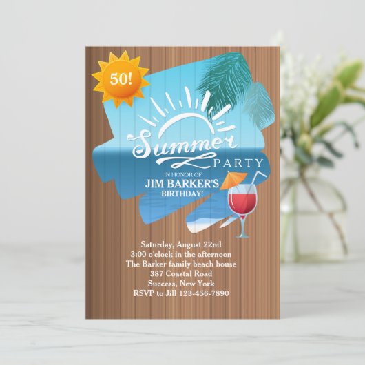 Invitation de la fête d'été (Debout devant)