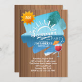 Invitation de la fête d'été (Devant / Derrière)