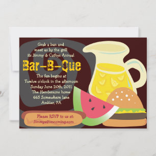 Invitation de la fête d'été Bar-B-Que