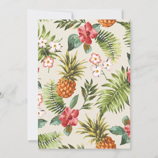 Invitation de la fête d'été de l'ananas (Dos)