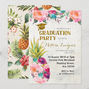 Invitation de la fête d'été de l'ananas