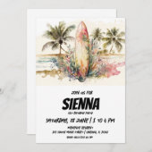 Invitation de la fête d'été de plage (Devant / Derrière)