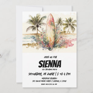 Invitation de la fête d'été de plage
