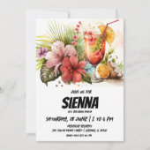 Invitation de la fête d'été de plage (Devant)