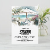 Invitation de la fête d'été de plage (Debout devant)