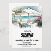 Invitation de la fête d'été de plage (Devant / Derrière)