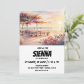 Invitation de la fête d'été de plage (Debout devant)