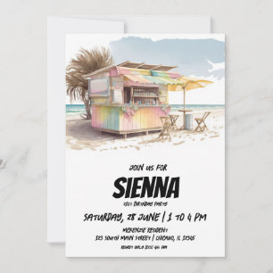 Invitation de la fête d'été de plage