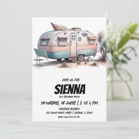 Invitation de la fête d'été de plage (Debout devant)