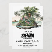 Invitation de la fête d'été de plage (Devant / Derrière)