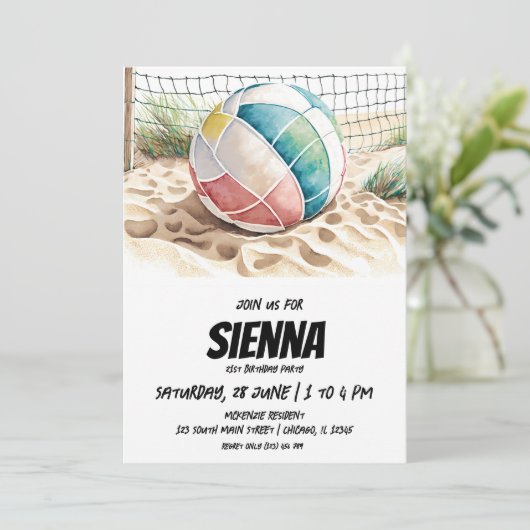 Invitation de la fête d'été de plage (Debout devant)