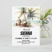 Invitation de la fête d'été de plage (Debout devant)