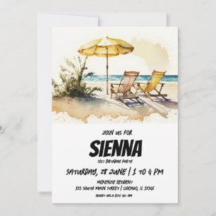Invitation de la fête d'été de plage