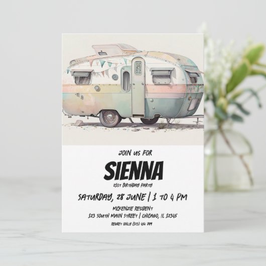 Invitation de la fête d'été de plage (Debout devant)