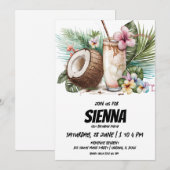 Invitation de la fête d'été de plage (Devant / Derrière)