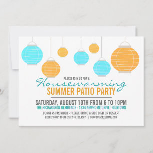 Invitation de la fête d'été du Patio