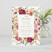 Invitation de la fête d'été Meadow Floral Photo (Debout devant)