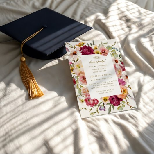 Invitation de la fête d'été Meadow Floral Photo