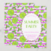 Invitation de la fête d'été moderne Lemons (Devant / Derrière)