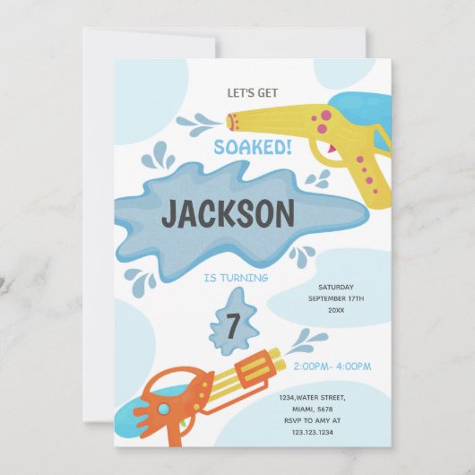 Invitation de la fête d'été modifiable (Devant)