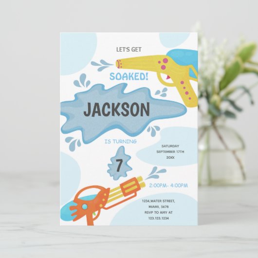 Invitation de la fête d'été modifiable (Debout devant)