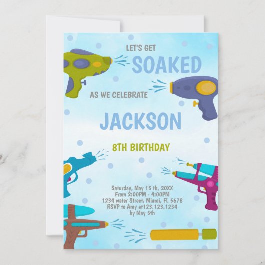 Invitation de la fête d'été modifiable (Devant)