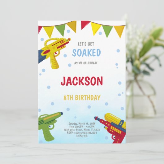 Invitation de la fête d'été modifiable (Debout devant)