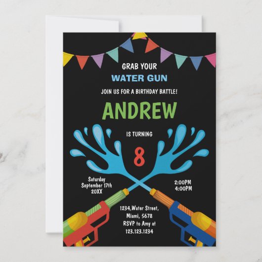 Invitation de la fête d'été modifiable (Devant)