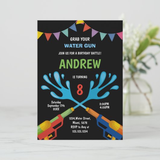 Invitation de la fête d'été modifiable (Debout devant)