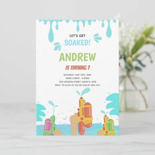 Invitation de la fête d'été modifiable (Debout devant)