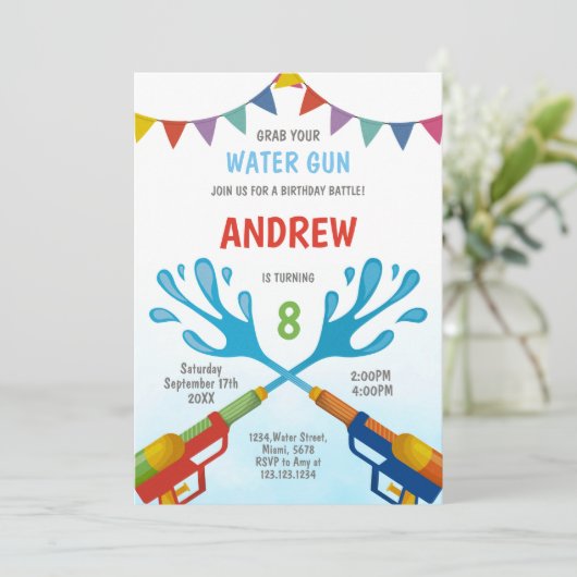 Invitation de la fête d'été modifiable (Debout devant)