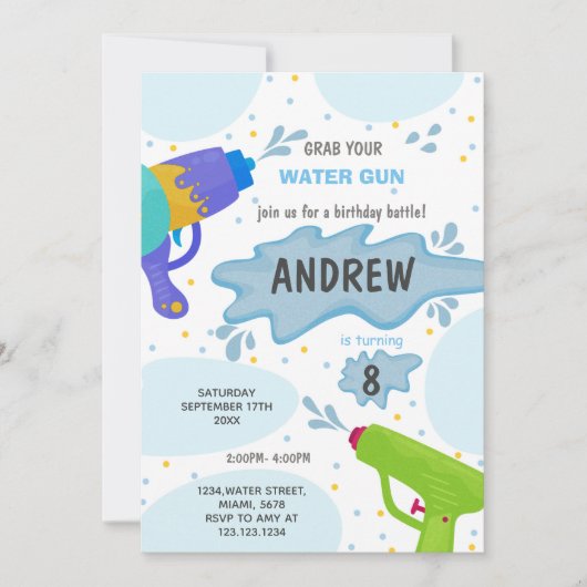 Invitation de la fête d'été modifiable (Devant)