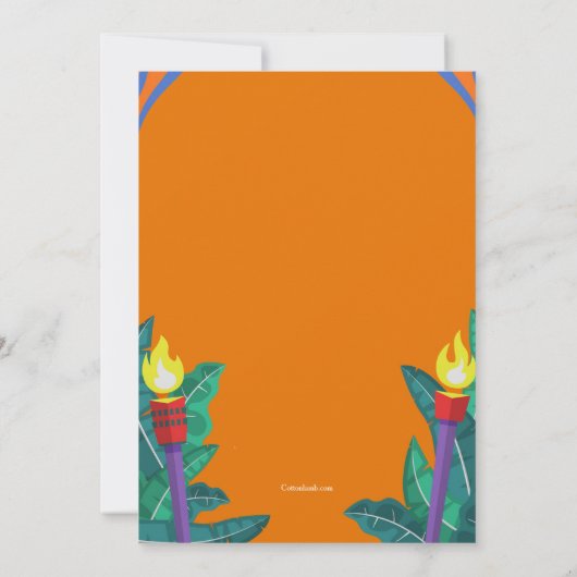 Invitation de la fête d'été Tiki (Dos)